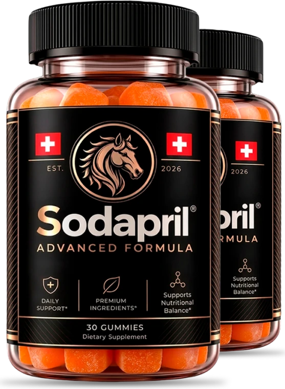 Two Sodapril gummy bottles